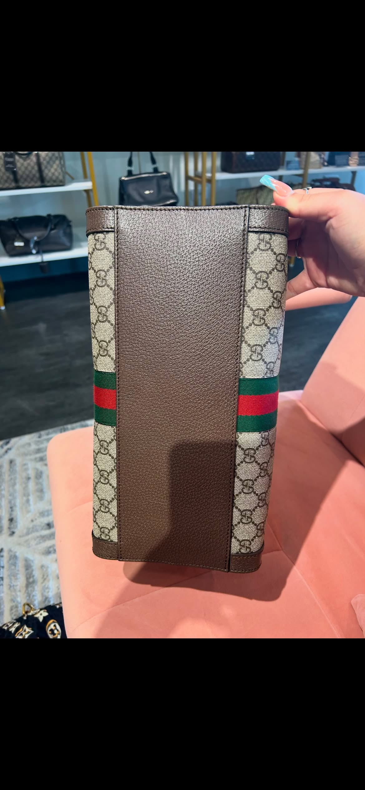 Gucci Ophidia GG Supreme Medium Top Handle Tote