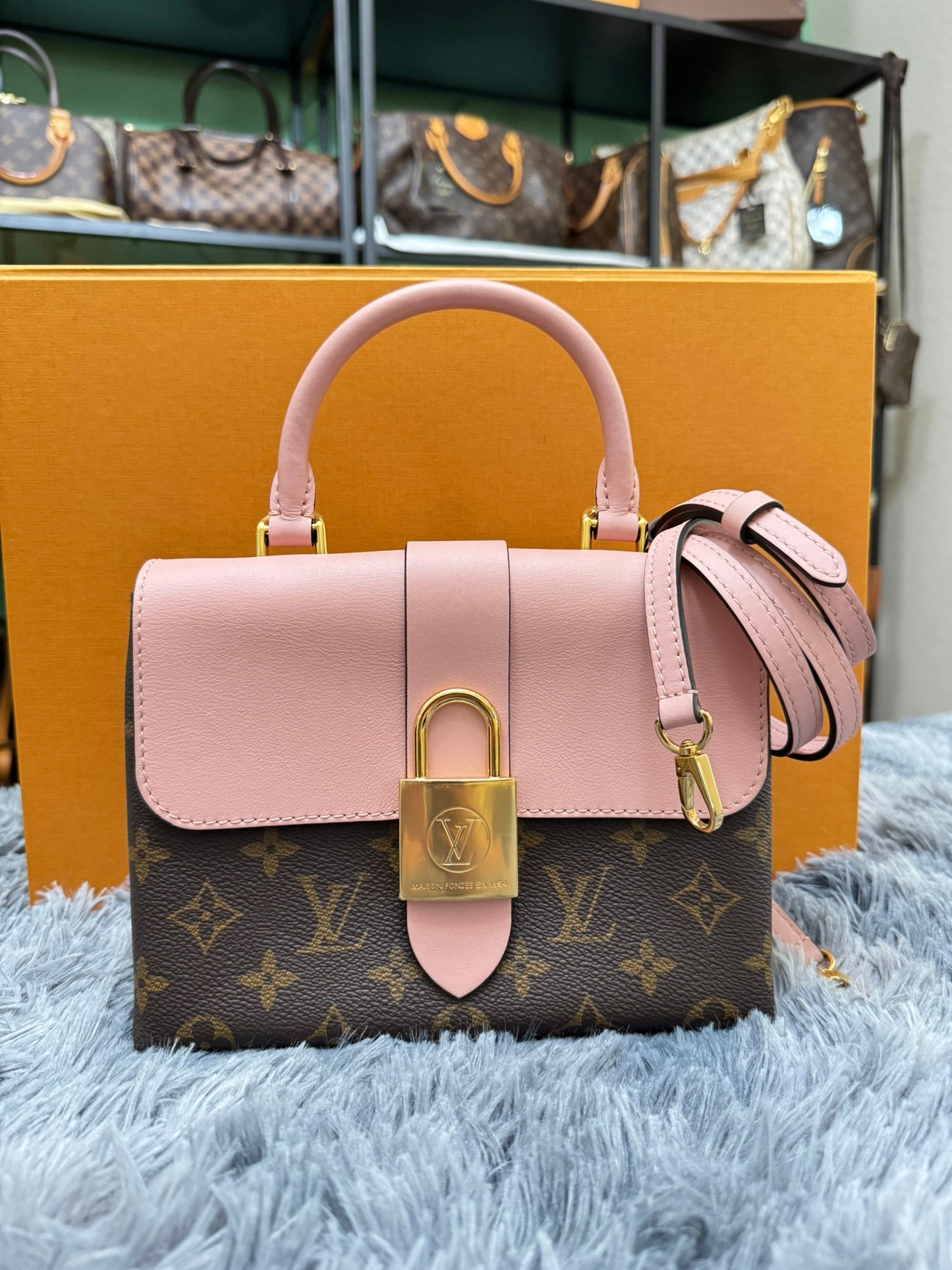 Louis Vuitton Locky BB in Monogram Canvas and Rose Poudre Leather