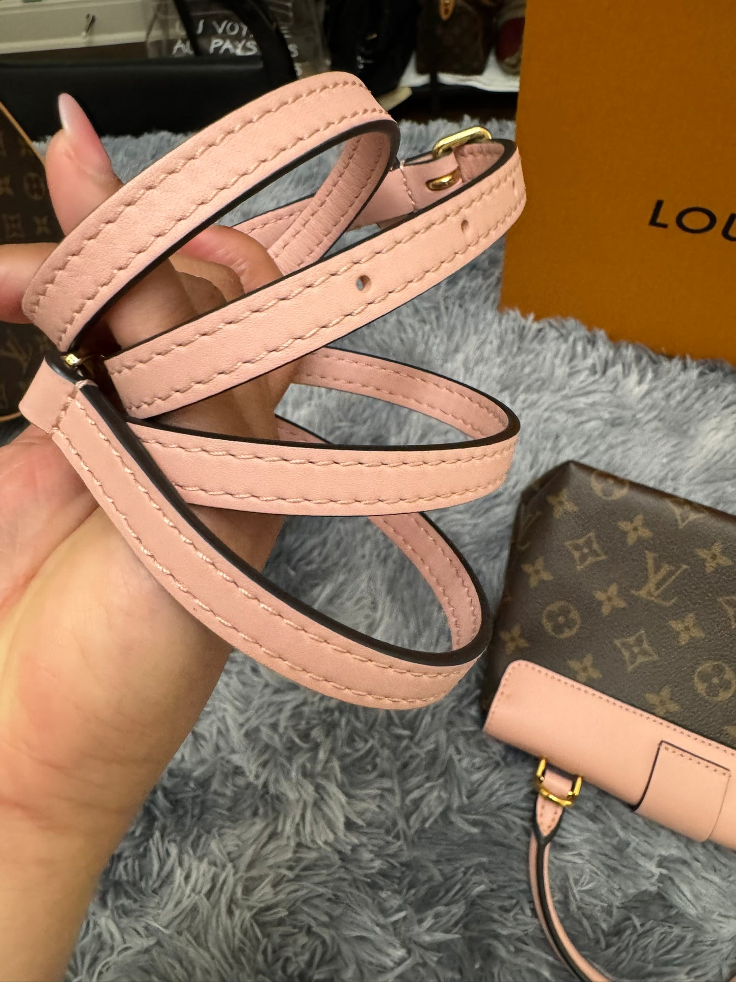 Louis Vuitton Locky BB in Monogram Canvas and Rose Poudre Leather