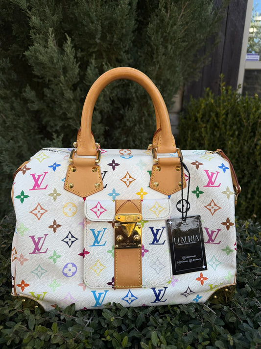Louis Vuitton Speedy in Multicolor Blanc