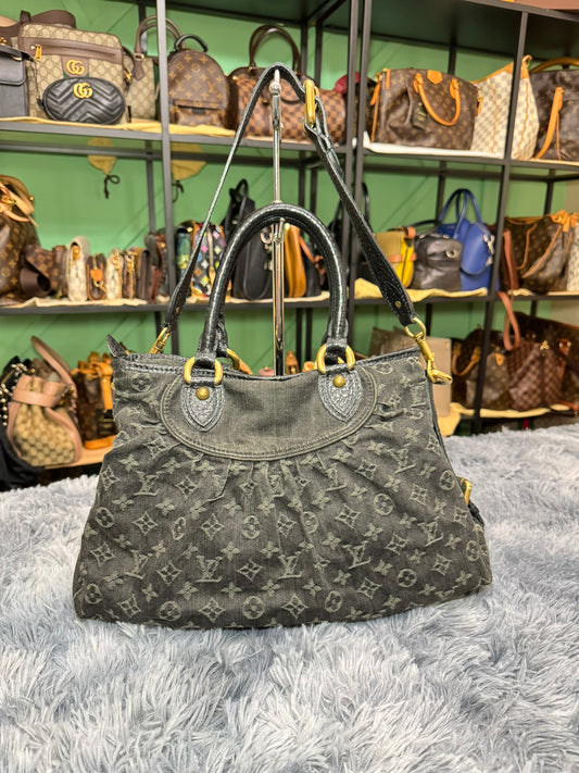 Louis Vuitton Denim Cabby PM in Blue Monogram