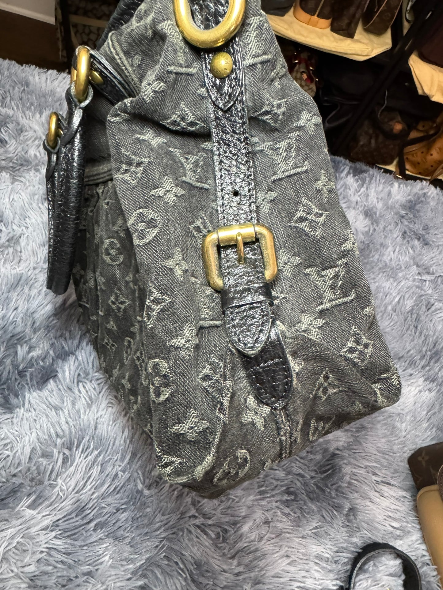 Louis Vuitton Denim Cabby PM in Blue Monogram