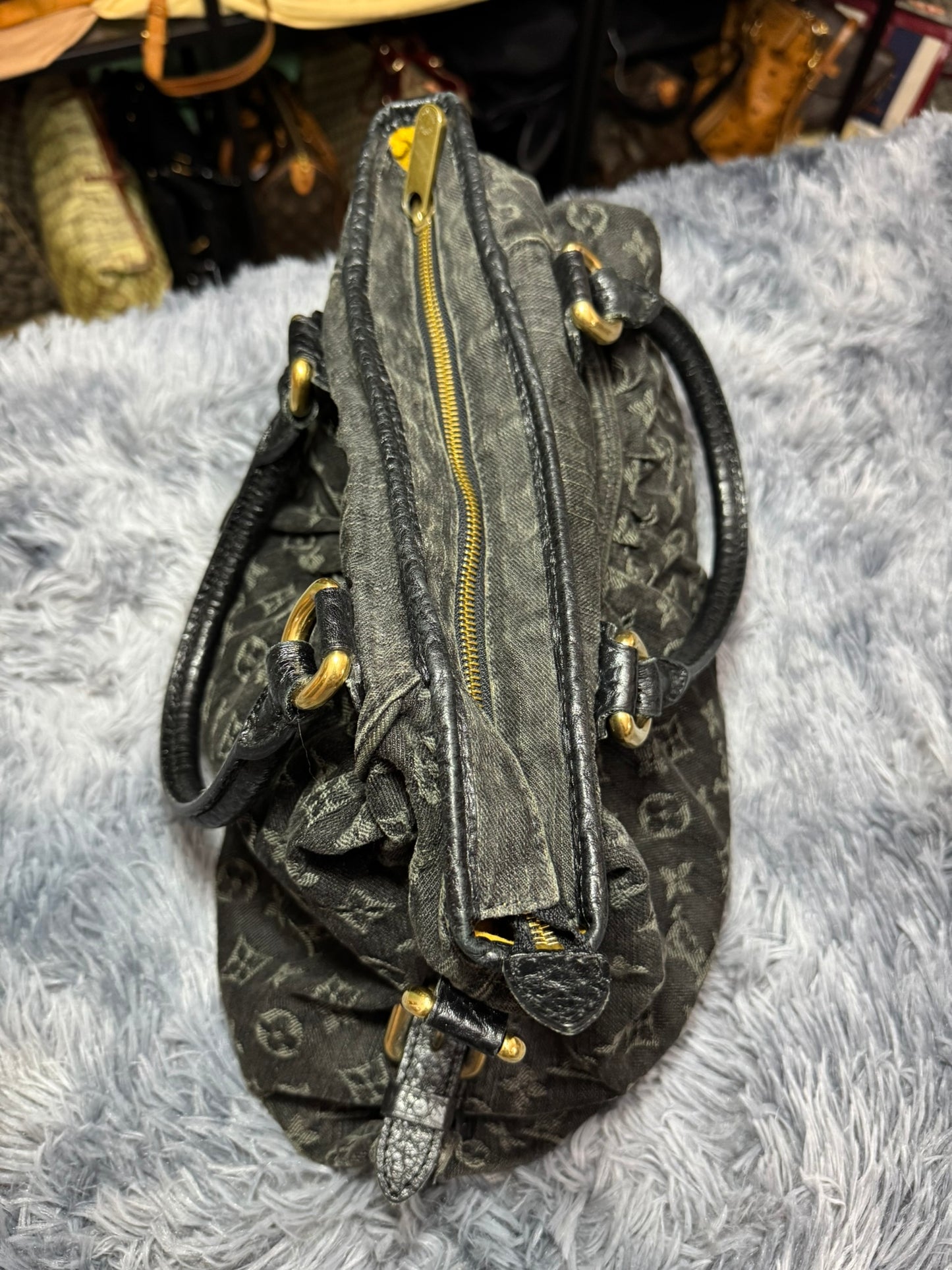 Louis Vuitton Denim Cabby PM in Blue Monogram