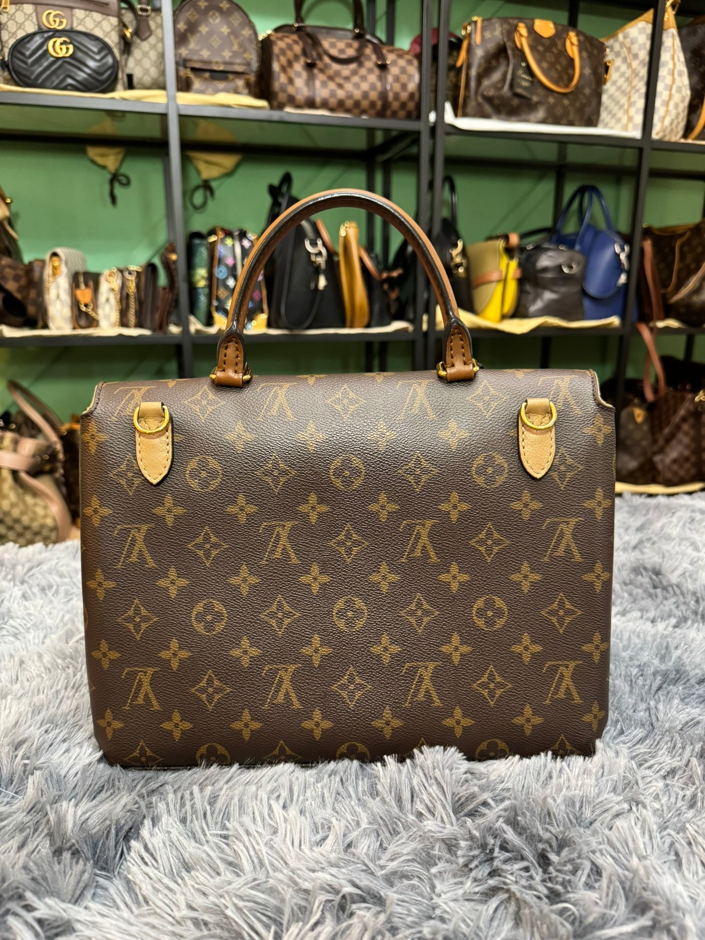 Louis Vuitton Marignan Monogram Canvas & Sesame Leather