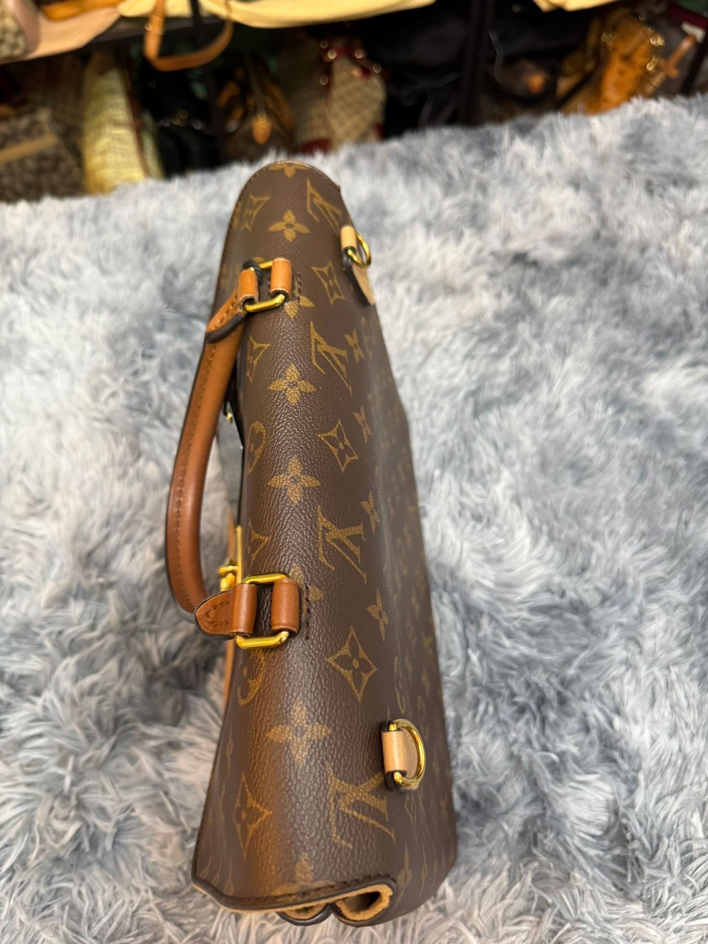 Louis Vuitton Marignan Monogram Canvas & Sesame Leather