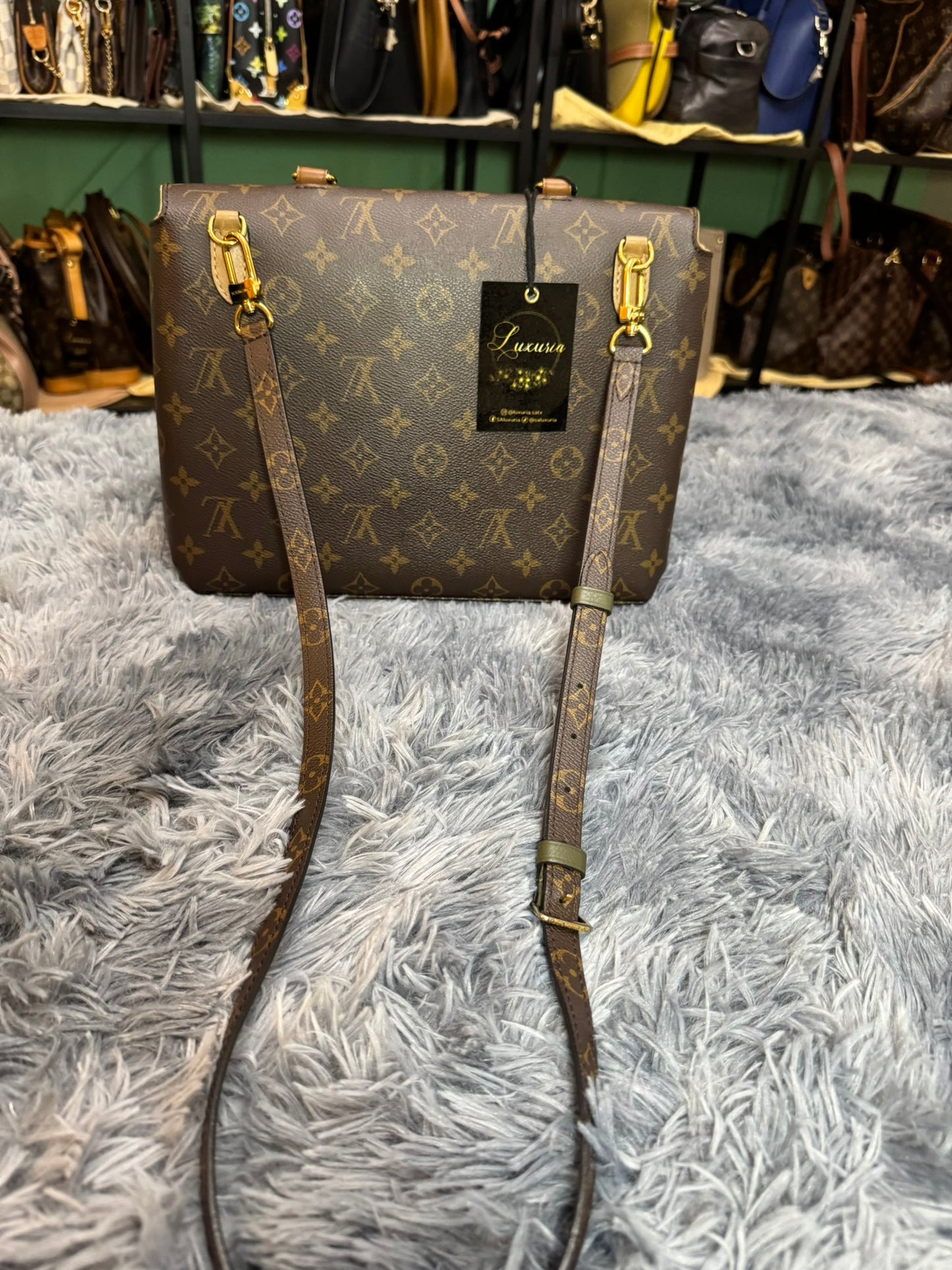 Louis Vuitton Marignan Monogram Canvas & Sesame Leather
