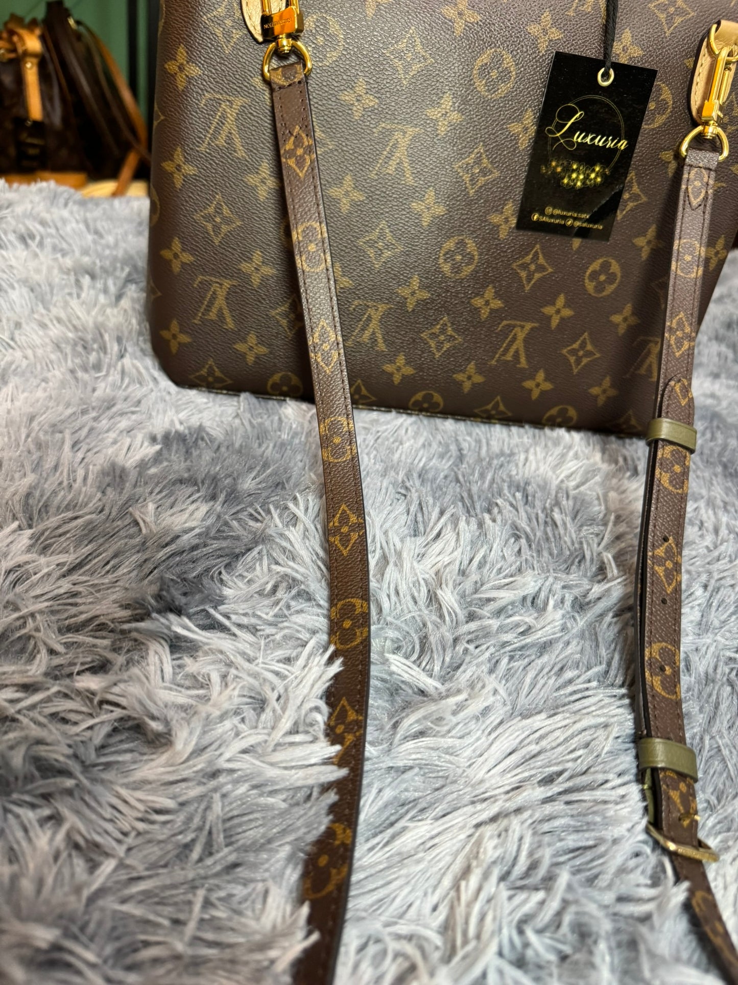 Louis Vuitton Marignan Monogram Canvas & Sesame Leather