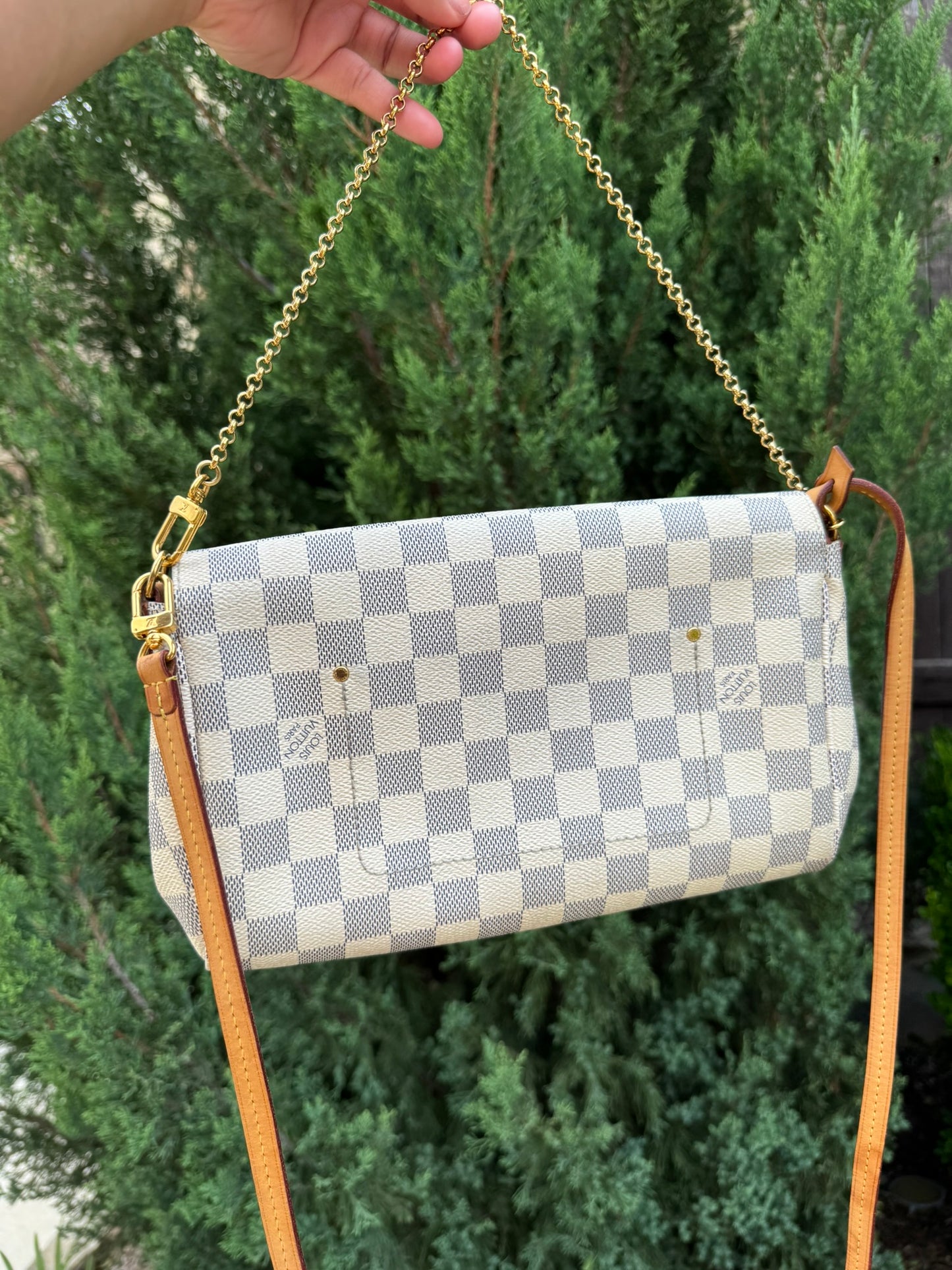 Louis Vuitton Favorite MM in Damier Azur Canvas