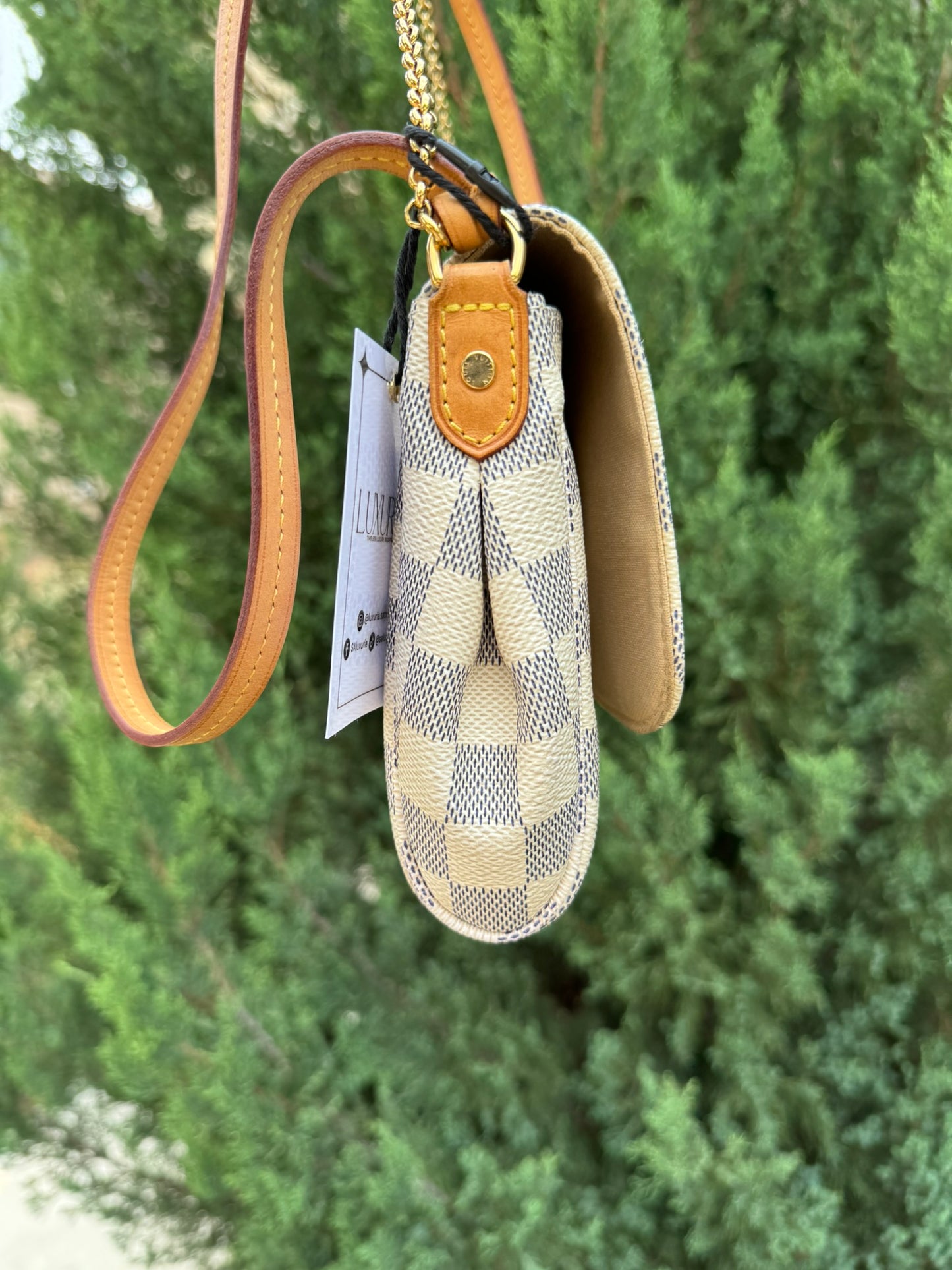 Louis Vuitton Favorite MM in Damier Azur Canvas