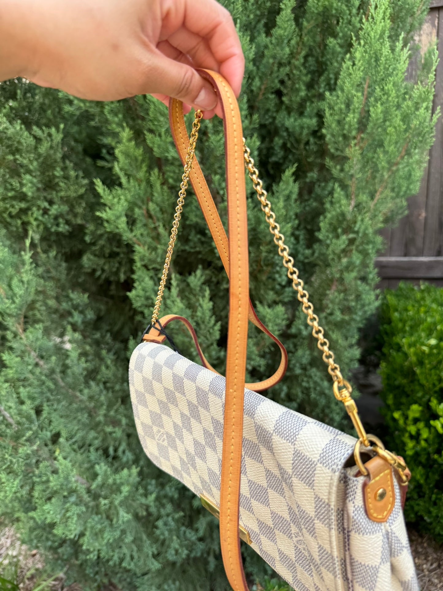 Louis Vuitton Favorite MM in Damier Azur Canvas