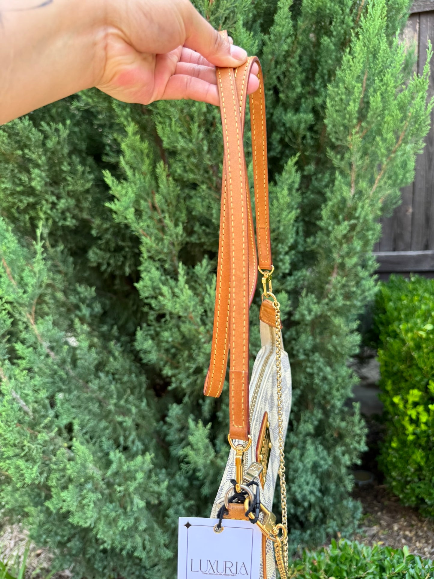 Louis Vuitton Eva Clutch in Damier Azur Canvas