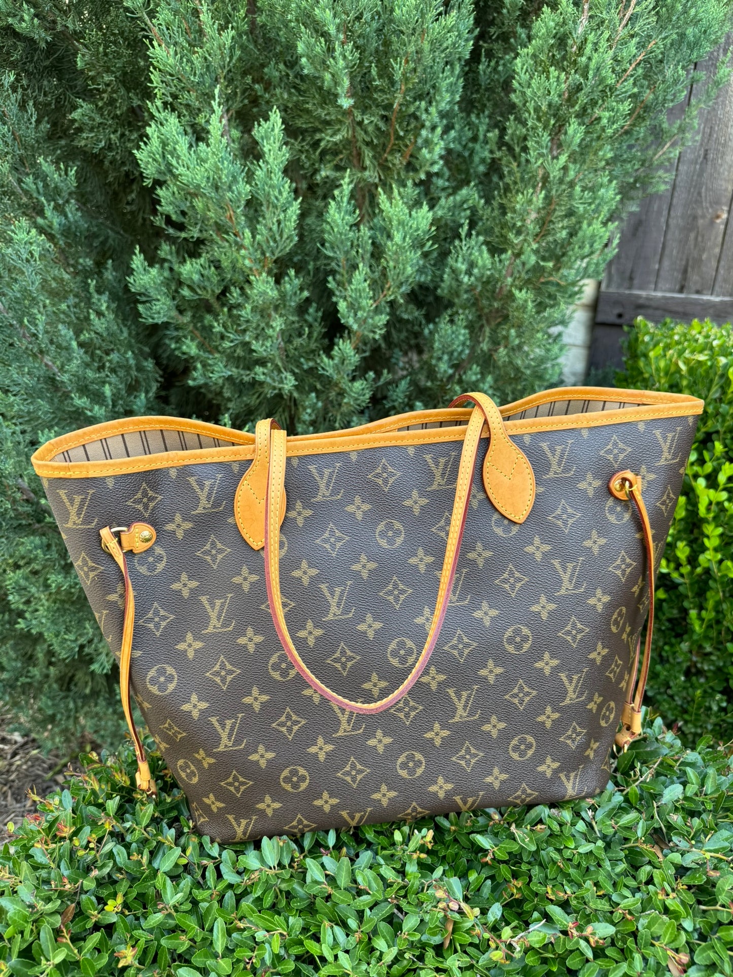 Louis Vuitton Neverfull MM in Monogram Canvas with Wristlet