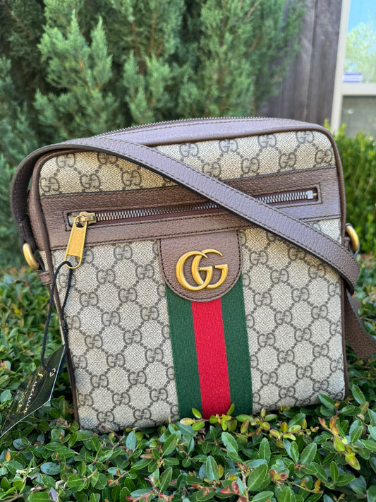 Gucci Ophidia Small Messenger Bag in GG Supreme Canvas