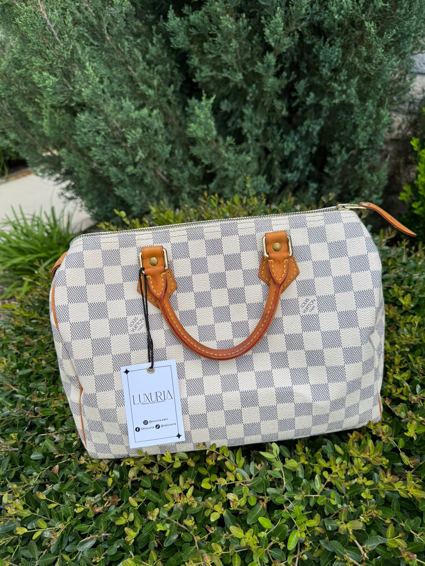 Louis Vuitton Speedy 30 in Damier Azur Canvas