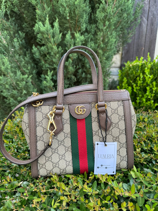 Gucci Ophidia Small Tote in GG Supreme Canvas