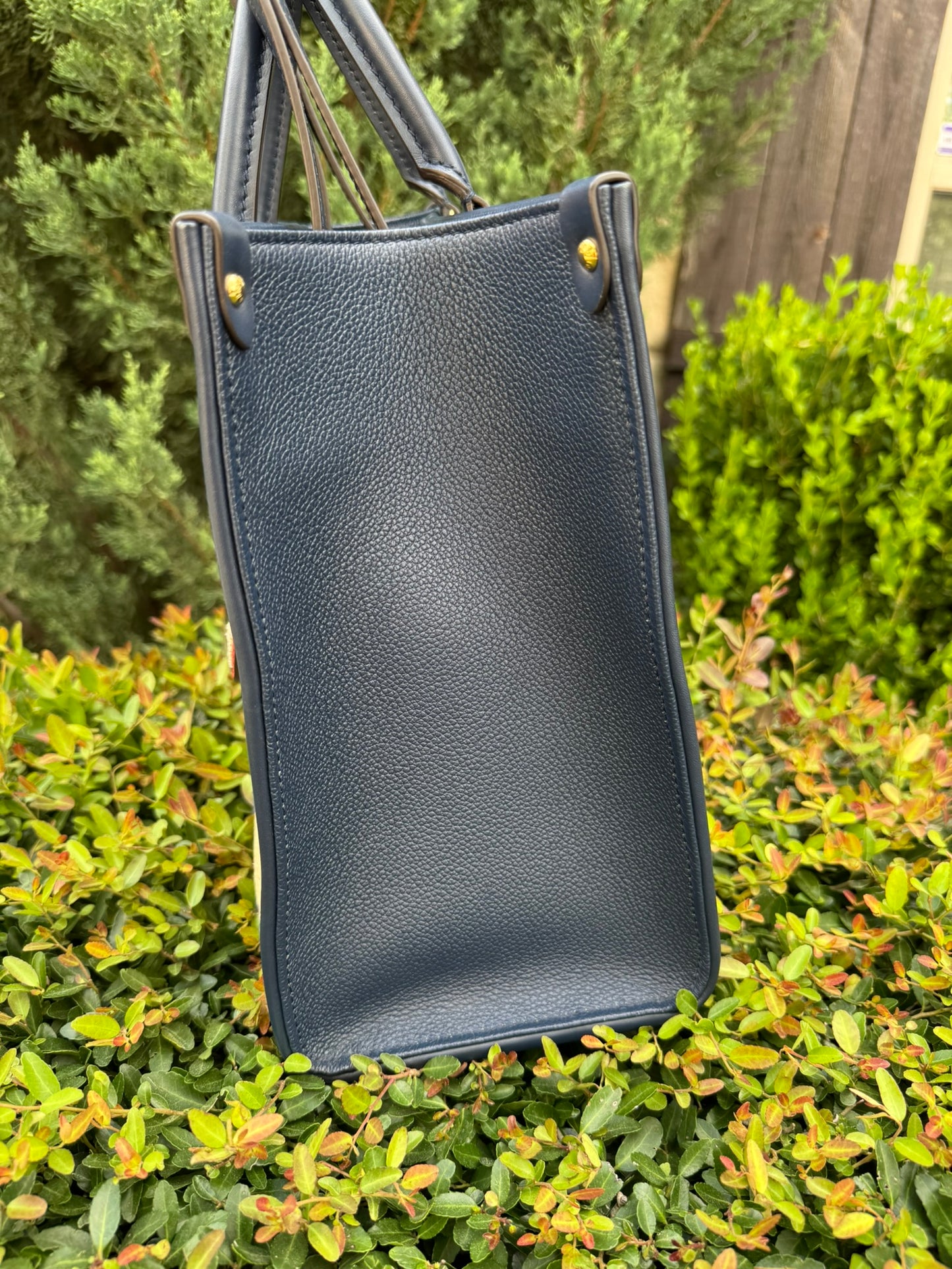 Louis Vuitton OnTheGo MM in Blue Raffia Canvas