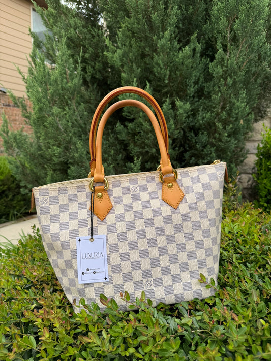 Louis Vuitton Saleya MM in Damier Azur Canvas