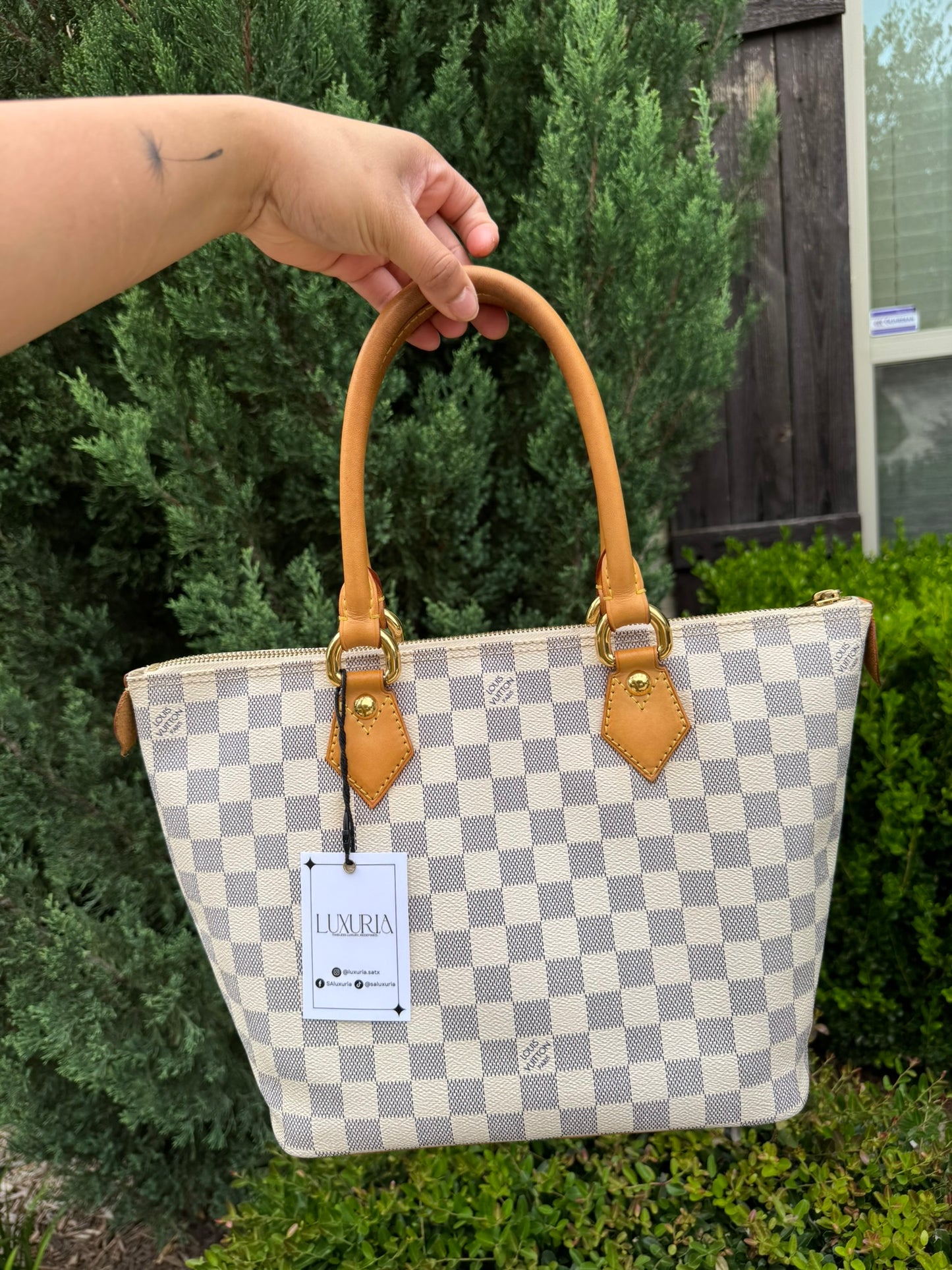Louis Vuitton Saleya MM in Damier Azur Canvas