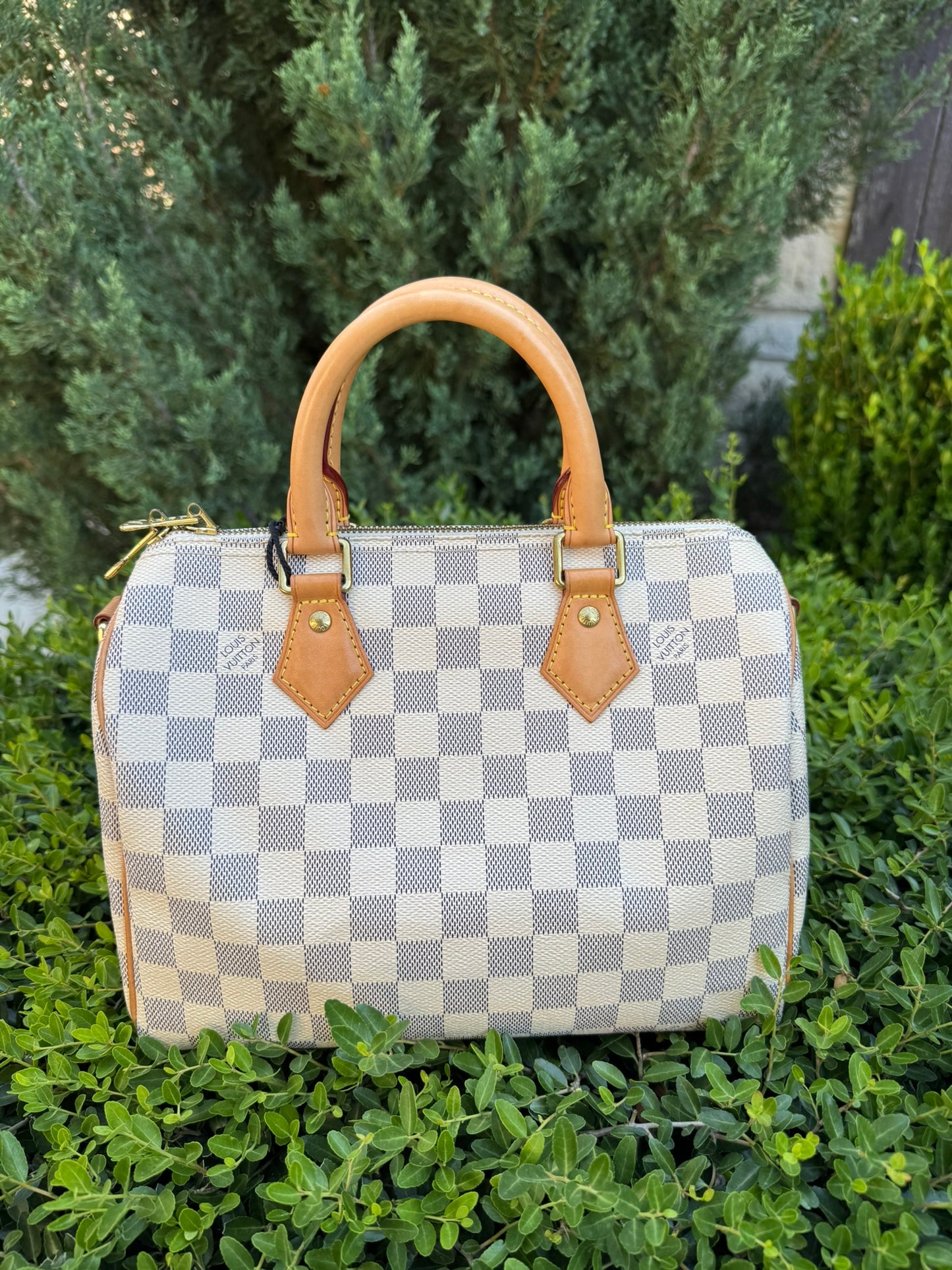 Louis Vuitton Speedy Bandoulière 25 in Damier Azur Canvas