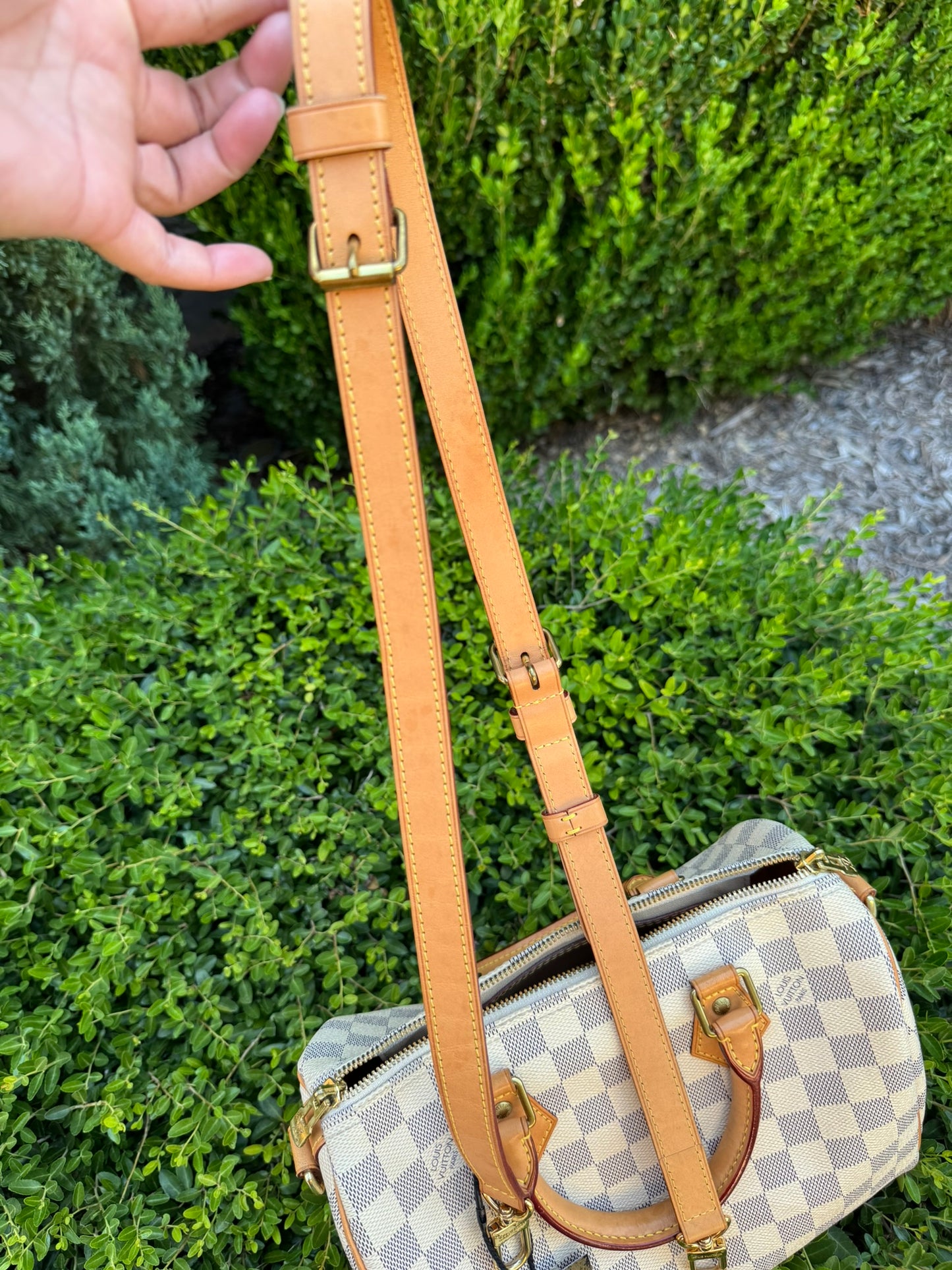 Louis Vuitton Speedy Bandoulière 25 in Damier Azur Canvas