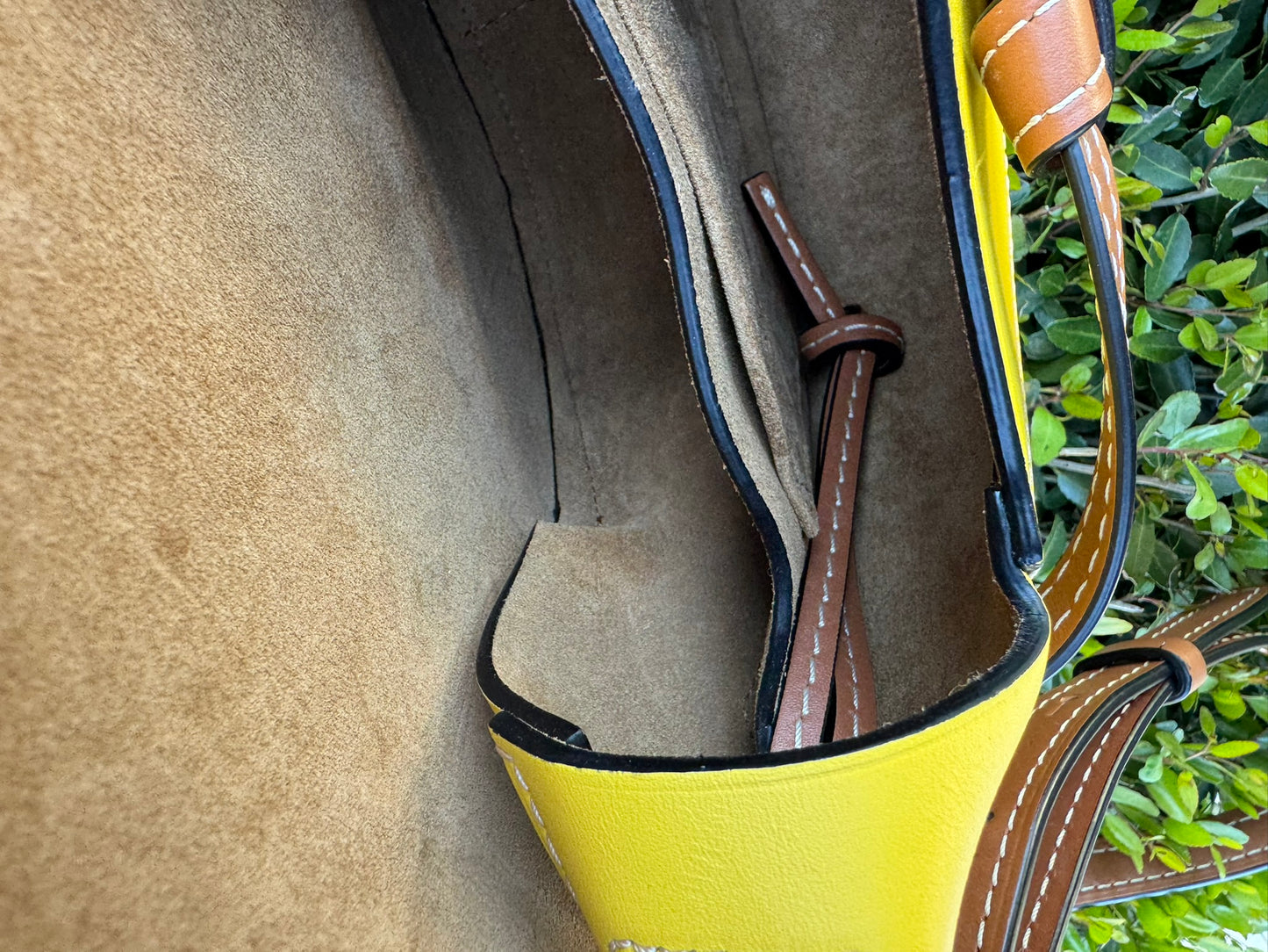 Loewe Small Gate Crossbody Bag in Mocca Yellow & Pecan