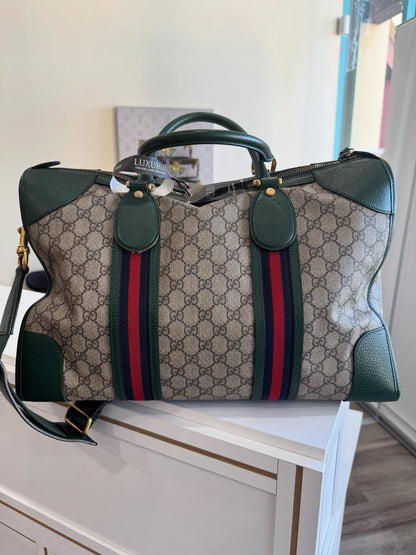 Gucci Neo Green Skull Duffle Bag