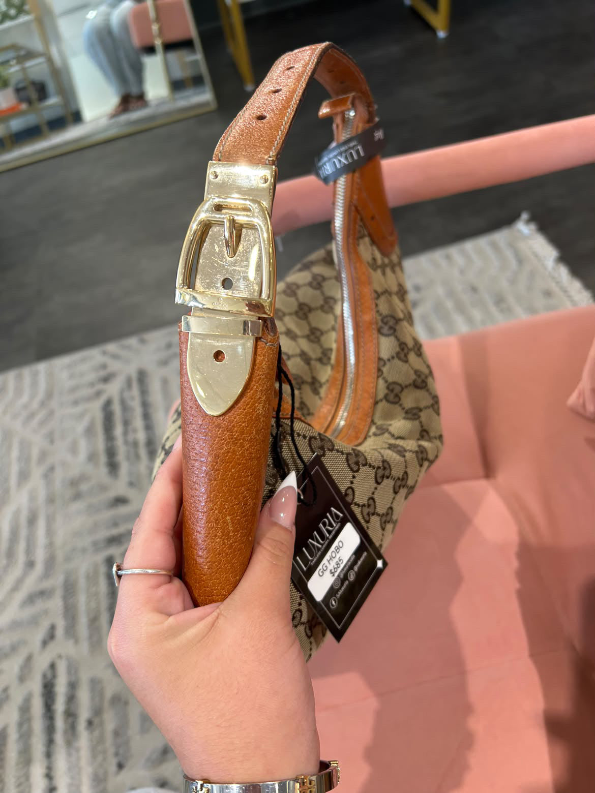 Gucci GG Canvas Hobo Bag