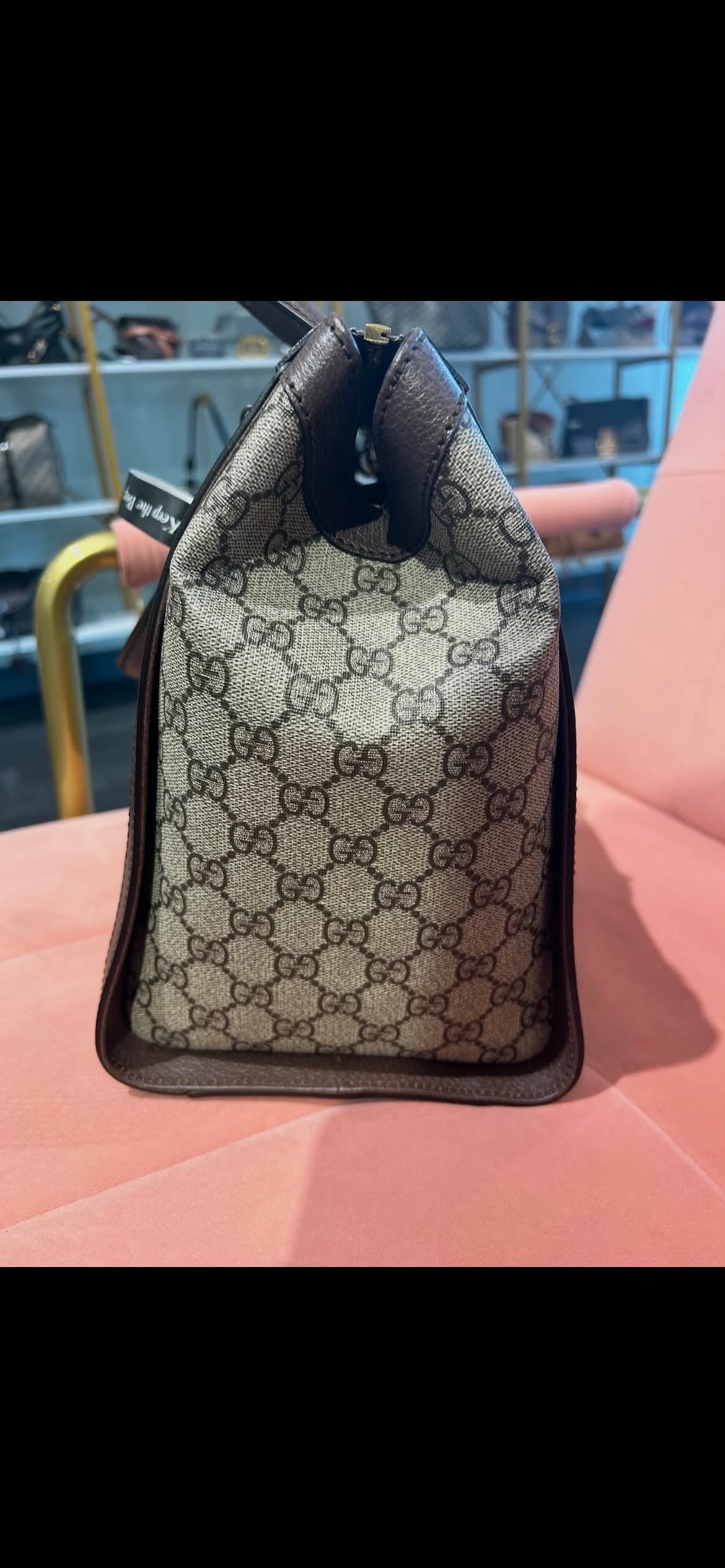Gucci Ophidia GG Supreme Medium Top Handle Tote