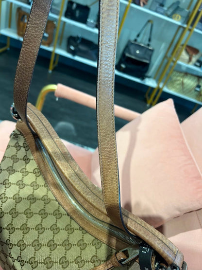 Gucci GG Canvas Shoulder Bag – Brown