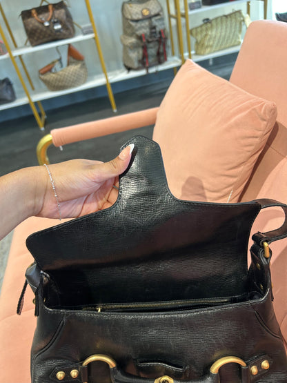 Gucci Horsebit Shoulder Bag – Black Leather