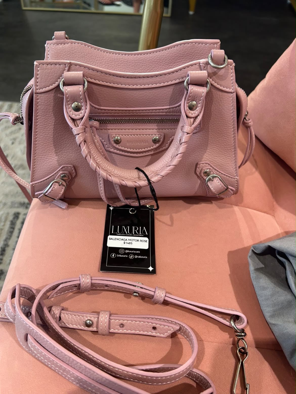 Balenciaga Neo Classic City Mini – Rose Pink Leather
