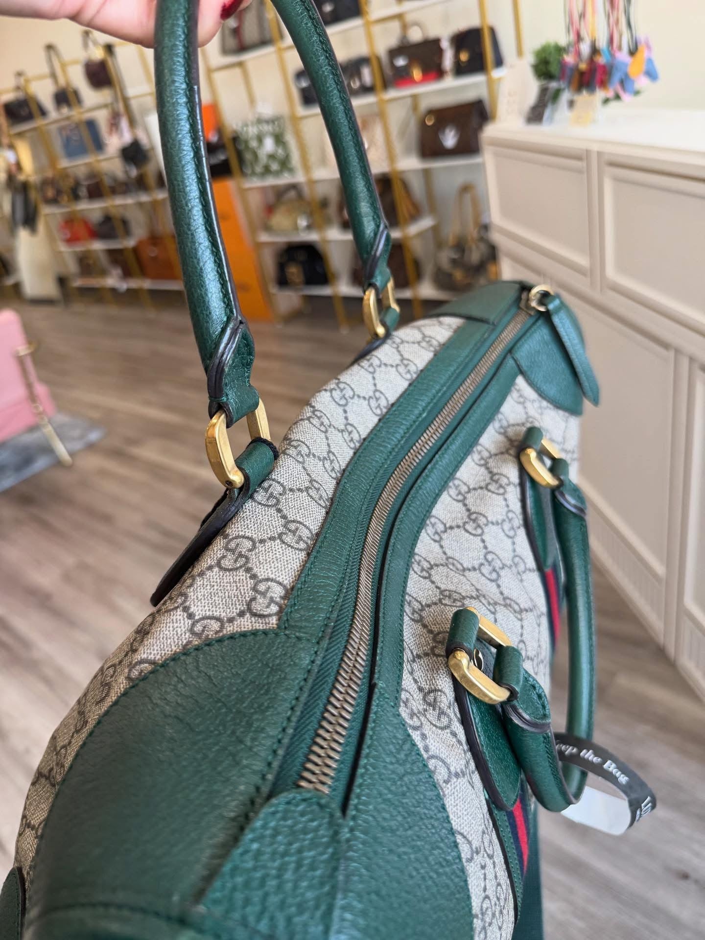 Gucci Neo Green Skull Duffle Bag