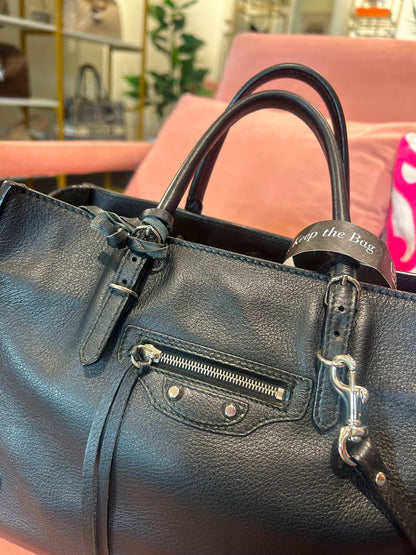 Balenciaga Papier Small – Black Leather