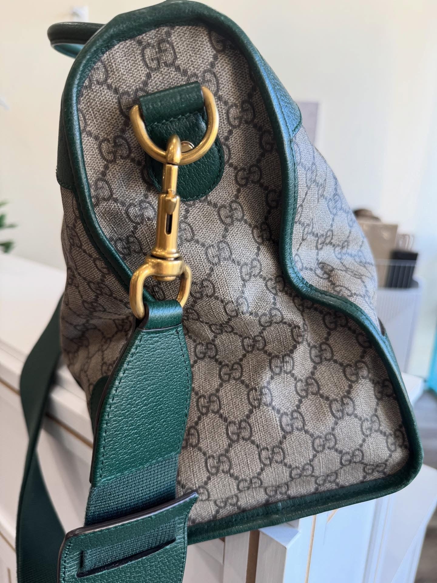 Gucci Neo Green Skull Duffle Bag
