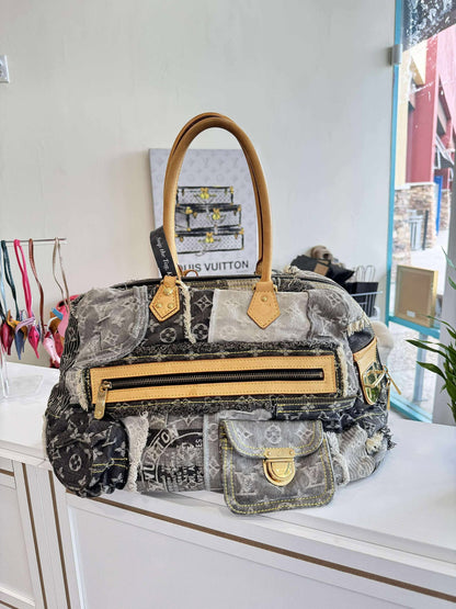 Louis Vuitton Denim Patchwork Bowling Bag (Limited Edition)