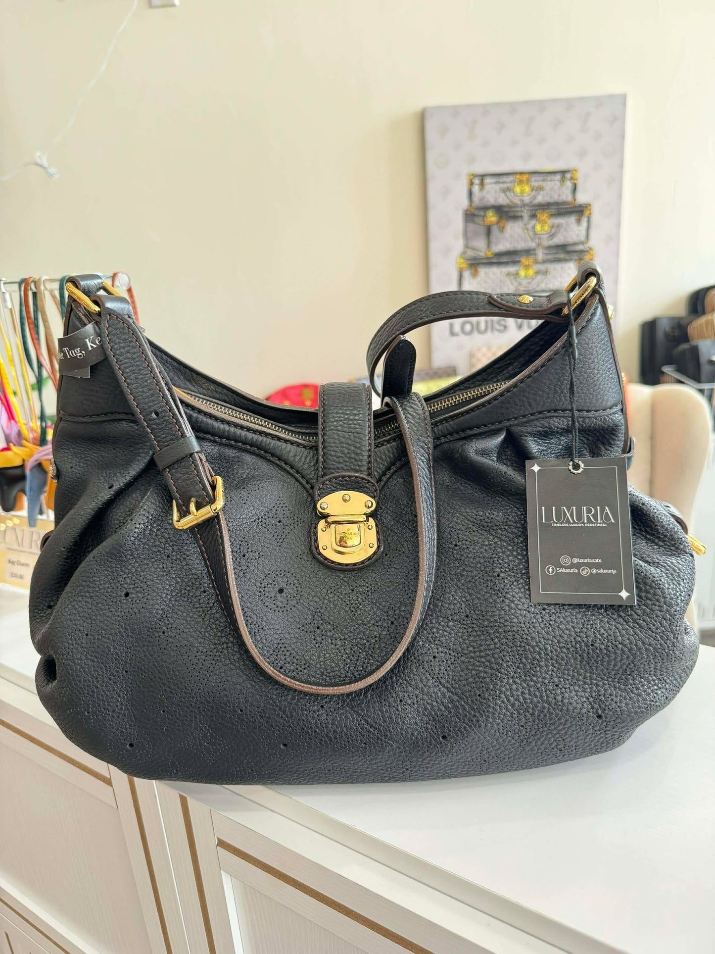Louis Vuitton Mahina XS Hobo in Mahina Leather (with Extender Strap)