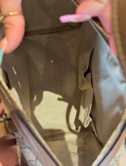 Gucci GG Supreme Boston Bag – Brown Leather Trim
