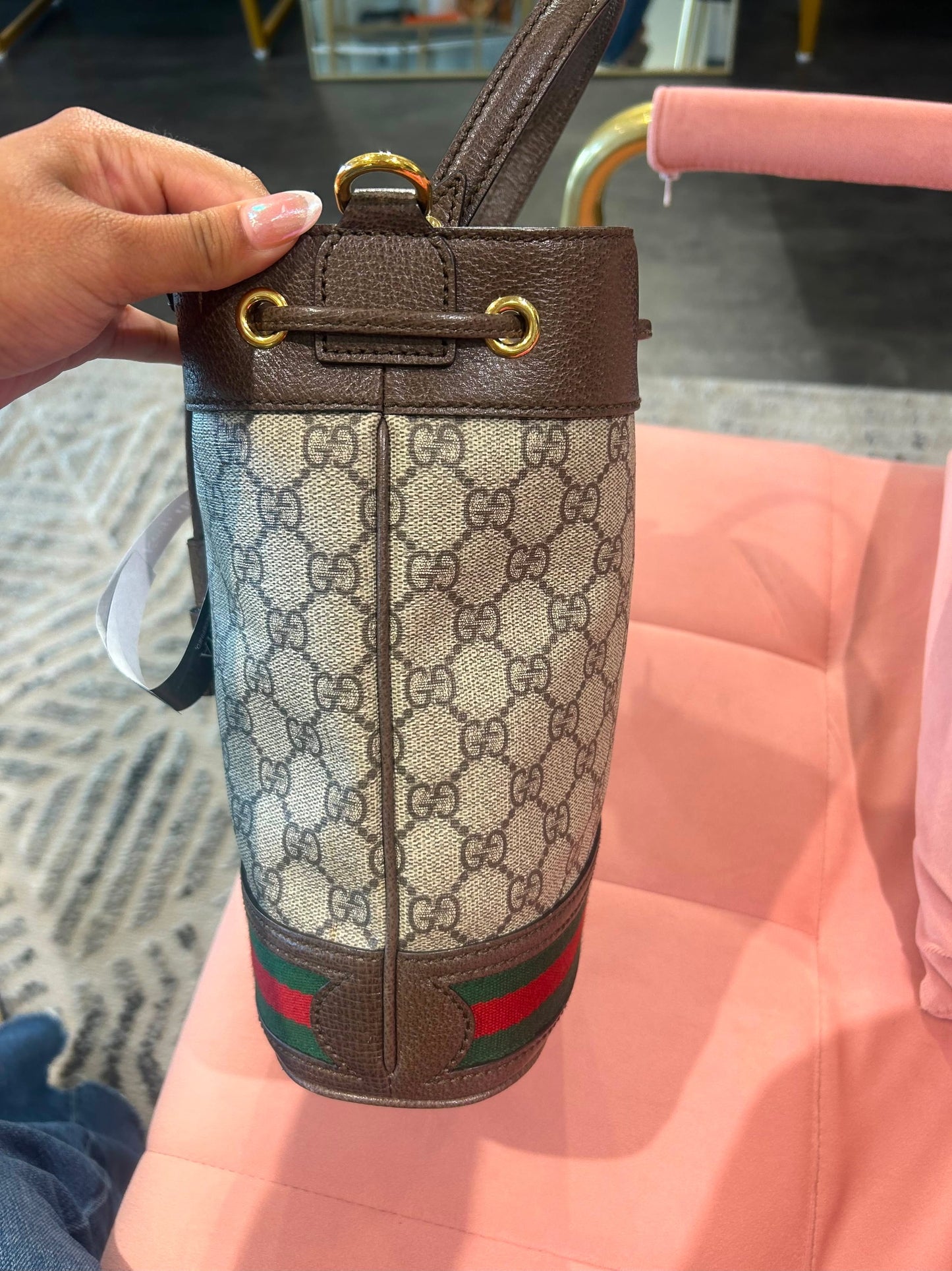 Gucci Ophidia GG Supreme Bucket Bag