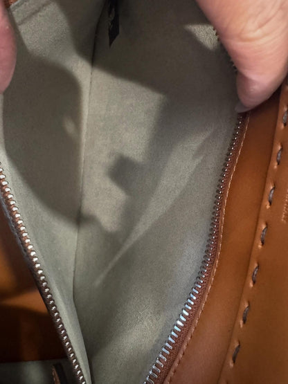 Fendi Logo Cutout Handle Shopper Tote – Large Leather