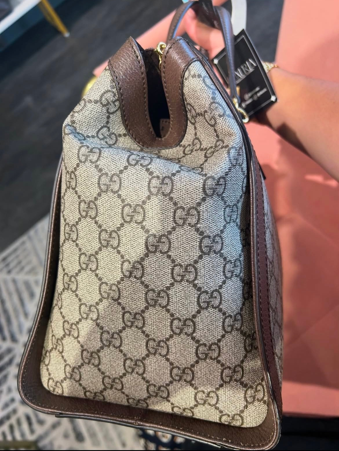 Gucci Ophidia GG Supreme Medium Top Handle Tote