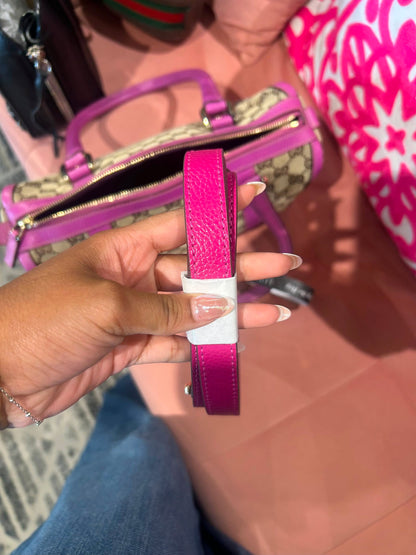 Gucci GG Boston Bag – Pink Leather Trim