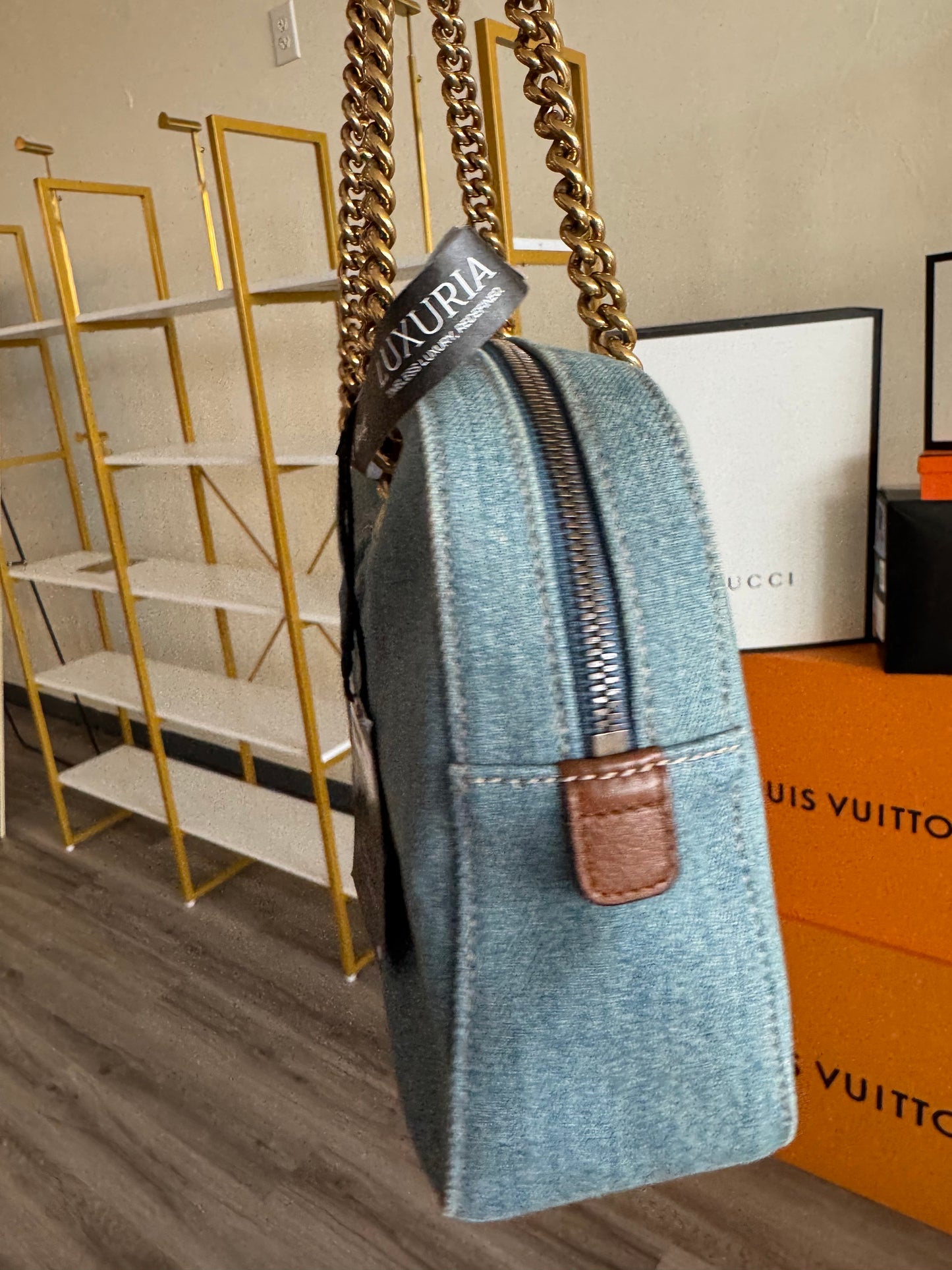 Gucci Soho Blue Denim Bag