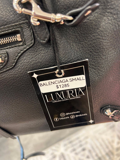 Balenciaga Papier Small – Black Leather