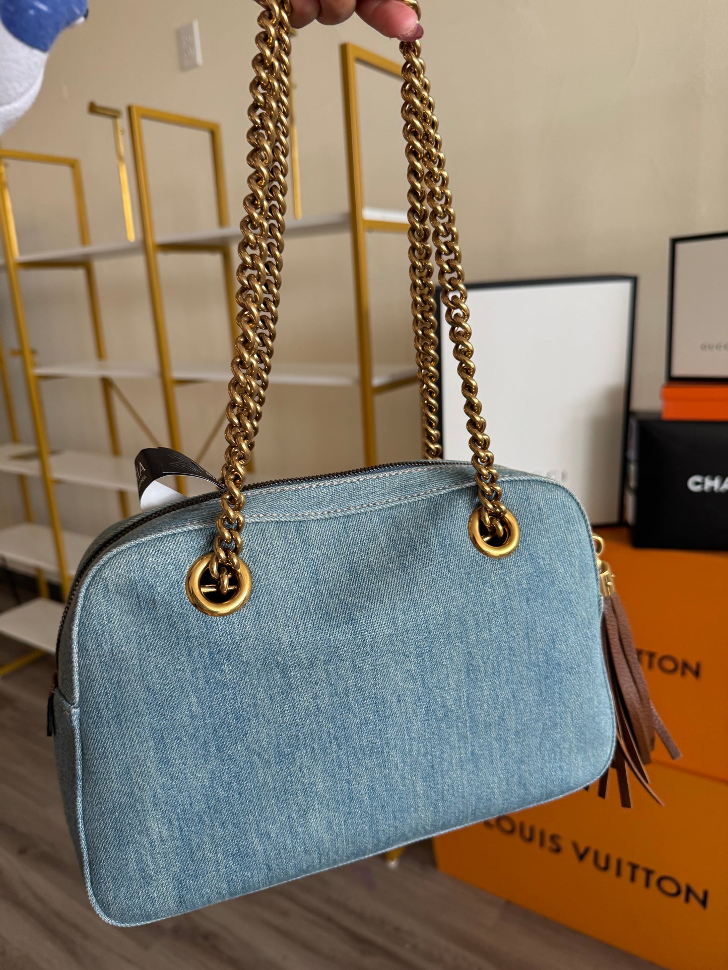 Gucci Soho Blue Denim Bag