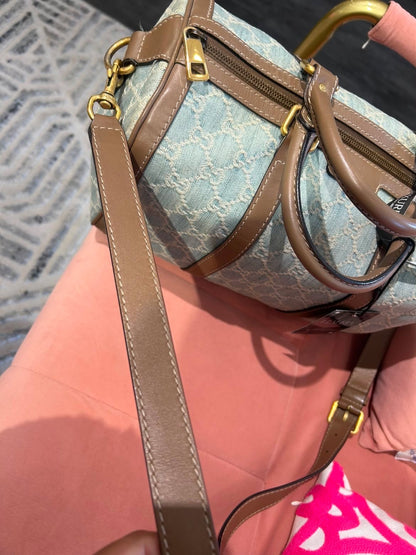 Gucci GG Denim Boston Bag – Light Blue