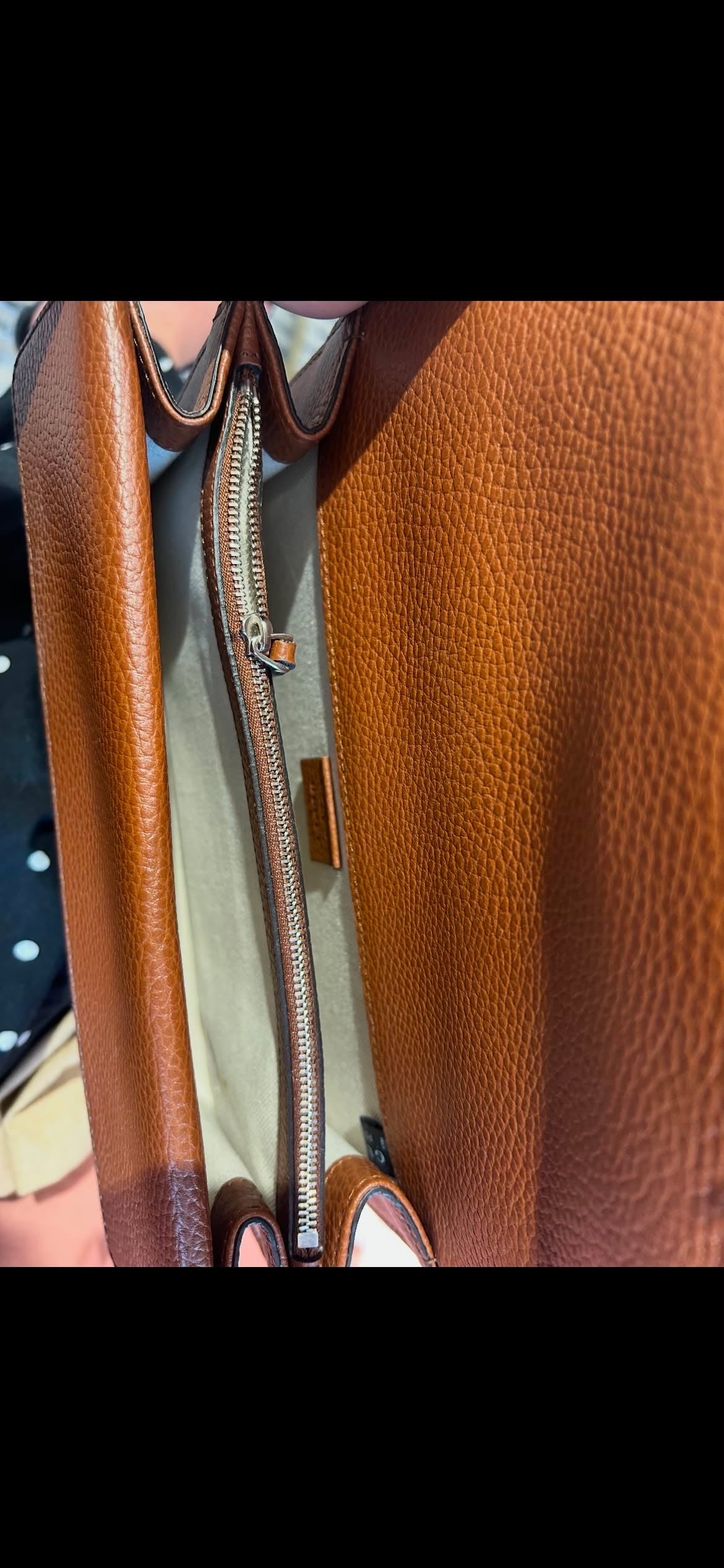 Gucci Dionysus GG Denim – Brown Leather Trim