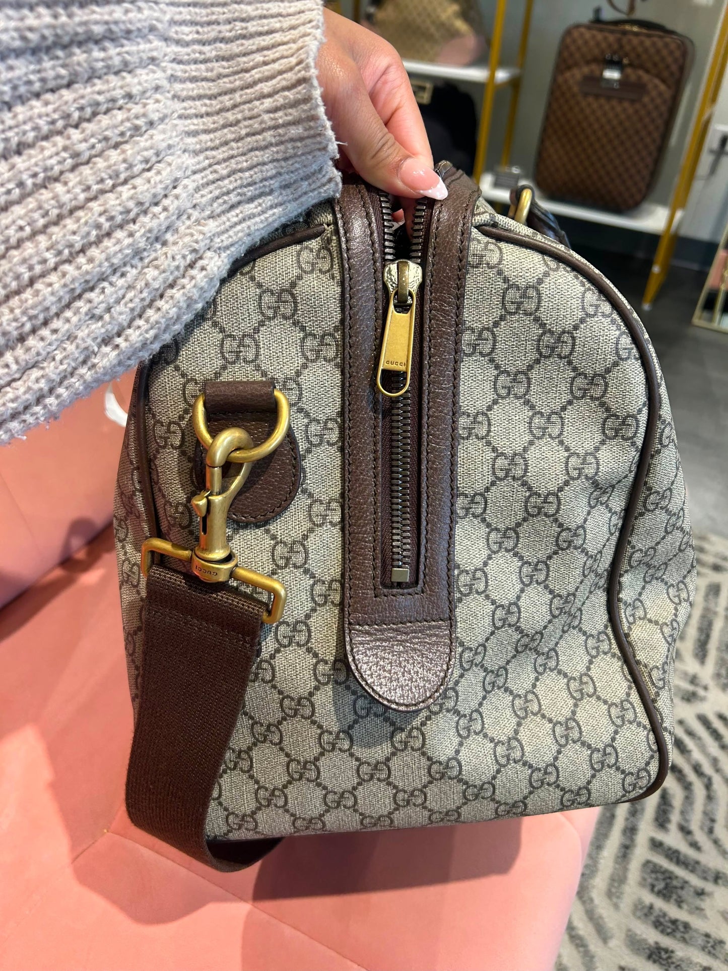 Gucci Savoy Ophidia Large Duffle Bag – GG Supreme Canvas