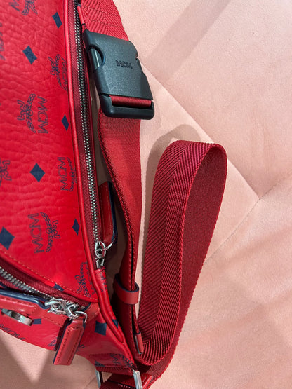 MCM Visetos Bum Bag – Red