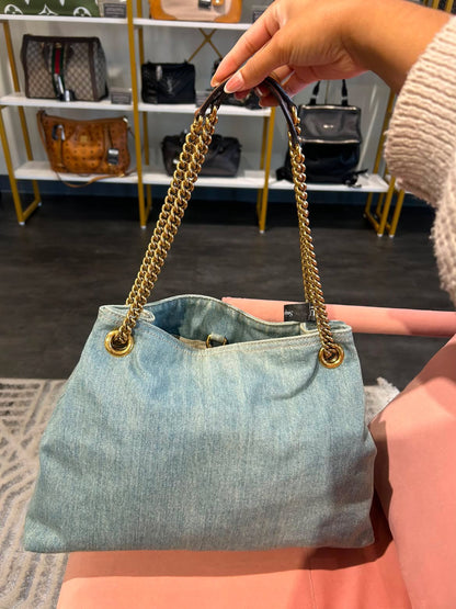 Gucci Soho Denim Chain Tote