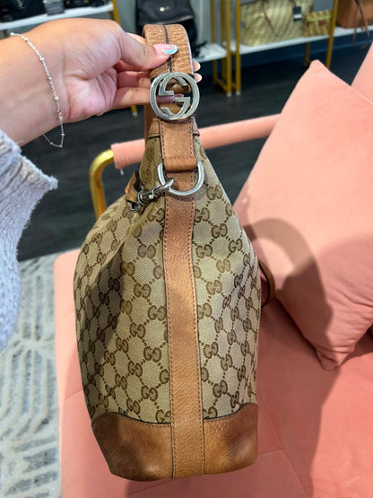 Gucci GG Canvas Shoulder Bag – Brown